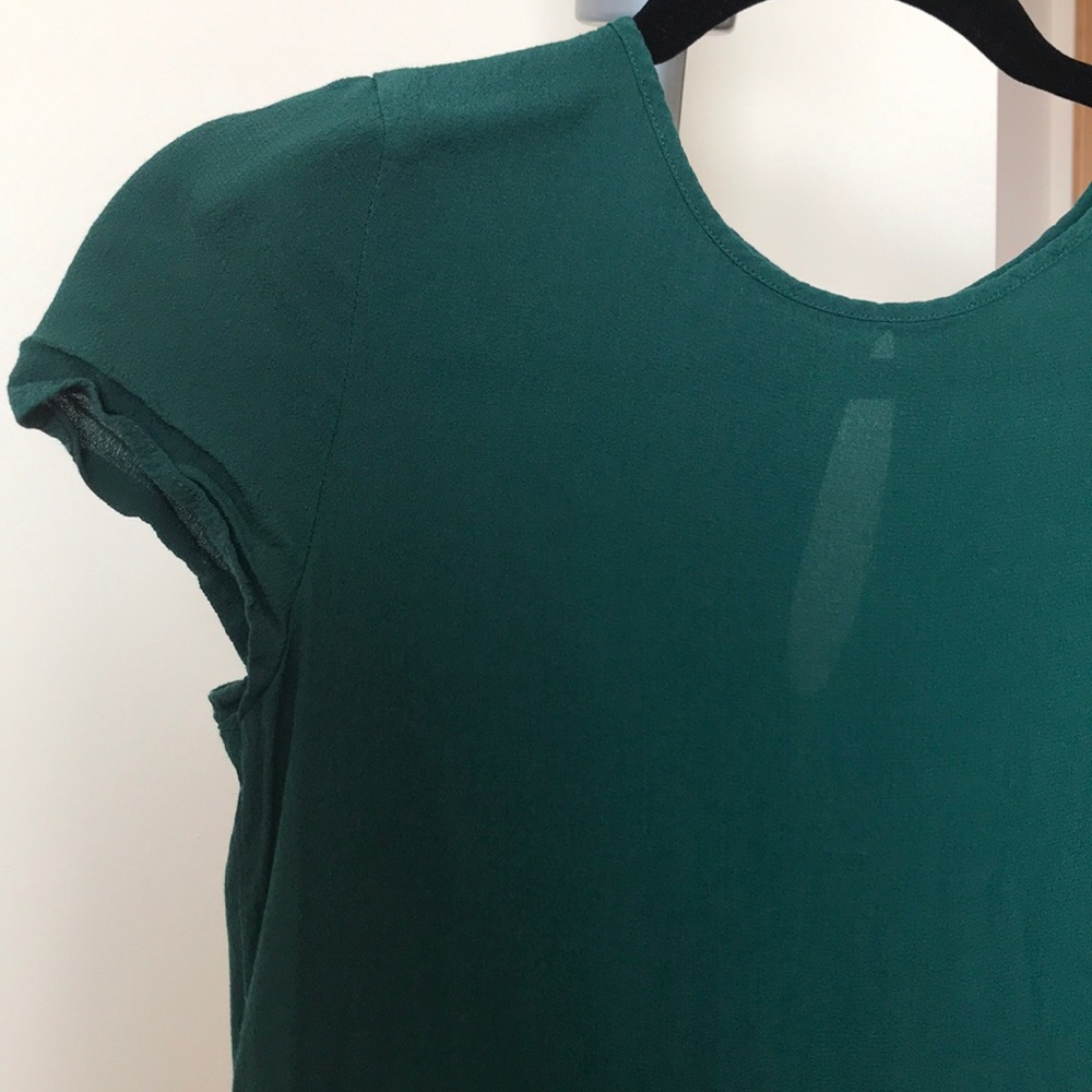Green Keyhole Blouse